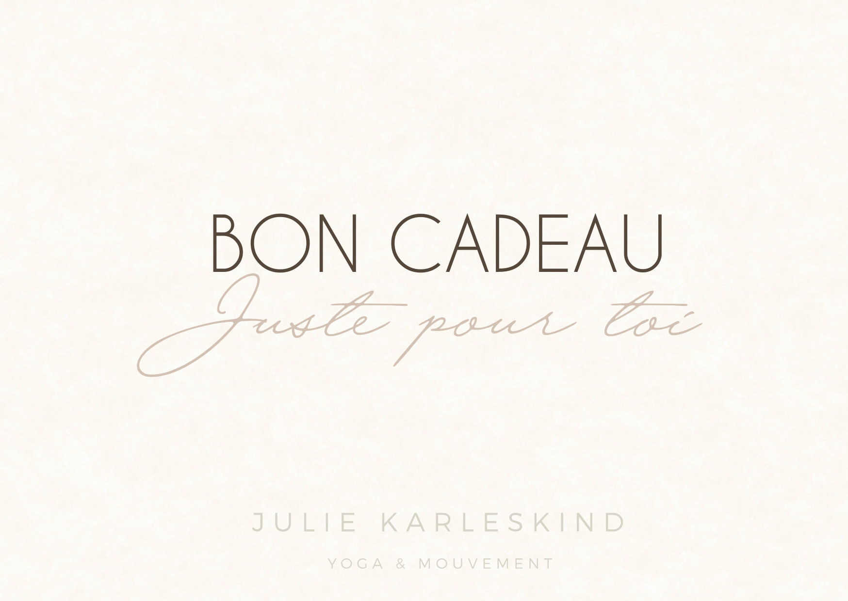 Bon cadeau | Montant libre